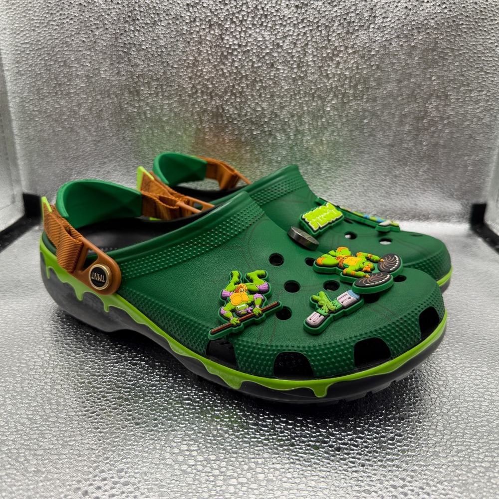 Size M10/W12 Crocs Mutant Ninja Turtles Green Teenage Classic Clog 212954-90H